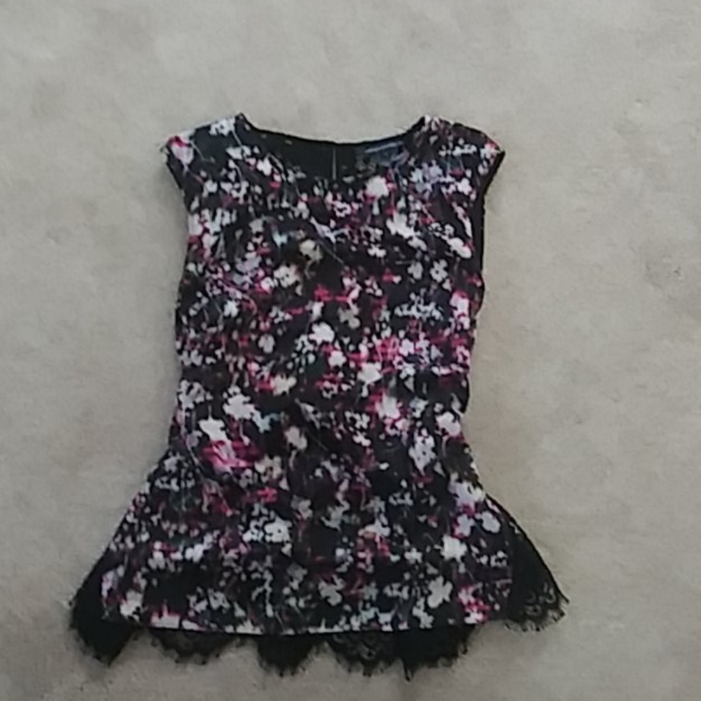 Lace Back French Connection Blouse Size L